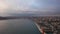 Istanbul City and Bosphorus on Cloudy Morning in Spring. Turkey. Aerial View