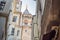 Istanbul city skyline in Turkey, Beyoglu district old houses with Galata tower