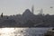 Istanbul and city view, sunset and ferries / Turkey