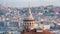 Istanbul cityscape with Galata Tower and mass housing in Golden Horn, istanbul, Turkey