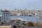 Istanbul cityscape with the Golden Horn and Galata Tower in the Beyoglu region on the European coast of the Bosphorus.