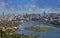 Istanbul cityscape from Pierre Loti Hill on a bright, sunny morning.