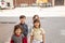 Istanbul;Esenyurt/Turkey-03.19.2019:children play in the streets of Istanbul and pose for the photographer