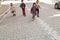 Istanbul;Esenyurt/Turkey-03.19.2019:children play in the streets of Istanbul and pose for the photographer