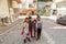 Istanbul;Esenyurt/Turkey-03.19.2019:children play in the streets of Istanbul and pose for the photographer