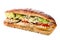 Istanbul Fish sandwich fast food, grilled fish burger Turkish Balik Ekmek, fried fish and vegetables street food