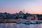 Istanbul golden horn bay view. Great Suleymaniye mosque in the background