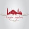 istanbul hagia sophia mosque logo, icon and symbol vector illustration