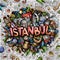 Istanbul hand drawn cartoon doodles illustration. Funny travel design.