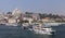 Istanbul landscape. Passenger boats