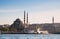 Istanbul New Mosque and Ships, Turkey