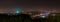Istanbul panoramic view at night. Bosphorus Bridge and cityscape of Istanbul