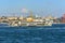 Istanbul passenger ferry sailing in to Bosphorus Sea , Istanbul, Turkey