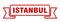 Istanbul ribbon banner. Istanbul grunge band sign.