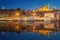 Istanbul skyline from Galata bridge by night