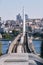 Istanbul Skyline with Haliç Metro Bridge in Istanbul, Türkiye