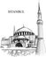 Istanbul St. Sophia cathedral sketch