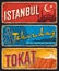 Istanbul, Tekirdag and Tokat Turkey il provinces