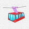 Istanbul tram icon, cartoon style