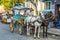 Istanbul, Turkey, 05/24/2019: A cart with horses on Princes Island