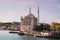 ISTANBUL, TURKEY - 09 07 2020: View from the waters of Bosporus Strait on the Buyuk Mecidiye Ortakoy Mosque, Restored