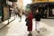 Istanbul, Turkey - 12 May 2023: people are seen walking in the streets of Istanbul during the day. Daily life of common people in