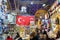 Istanbul, Turkey, 20.12.2019: Grand Bazaar varied produce fr sale: spices, condiments, teas