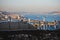 Istanbul, Turkey - April 5, 2012: Panoramic view of the city of Istanbul at sunset, highlighting the minarets of its mosques