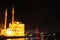 ISTANBUL, TURKEY - AUGUST 08, 2019: Beautiful Ortakoy Mosque and Bosphorus Bridge