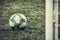 Istanbul, Turkey - August 14, 2019: Champions League official football ball close up before the UEFA Super Cup Finals match