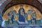 Istanbul, Turkey - August, 2018: Famous christian fresco wall painting inside on Hagia Sophia in Istanbul
