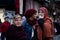 ISTANBUL, TURKEY - DECEMBER 28, 2015: Women wearing islamic headscarf of various ages in the streets of Istanbul