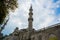 ISTANBUL, TURKEY: Istanbul, Turkey: blue mosque Minaret close-up