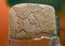 Istanbul, Turkey - January 01, 2021: Clay tablets with cuneiform writing at the ancient orient museum of the