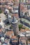 Istanbul, Turkey - June 9, 2013; Istanbul landscape from helicopter. View of Galata Tower from helicopter. Shooting from the
