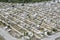 Istanbul, Turkey - June 9, 2013; New Ayazaga Cemetery in Sariyer district of Istanbul. Shooting from the helicopter