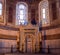 ISTANBUL, TURKEY - MAY, 23, 2019: close up of the mihrab inside hagia sophia mosque in istanbul