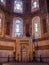 ISTANBUL, TURKEY - MAY, 23, 2019: the mihrab inside hagia sophia mosque in istanbul