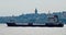 ISTANBUL, TURKEY - MAY 24 : View of a ship cruising down the Bosphorus in Istanbul