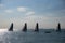 ISTANBUL, TURKEY - OCTOBER 03, 2015: Extreme 40 Stadium Racing . Extreme 40 Sailboats compete in Extreme Sailing Series Istanbul