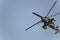 Istanbul, Turkey - September-22,2019: Close-up of demonstration flight of attack helicopter