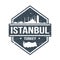 Istanbul Turkey Travel Stamp. Icon Skyline City Design Vector. Passport Seal Mark.