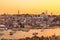 Istanbul, Turkey, View on Golden Horn bay from Galata Tower