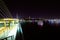 ISTANBUL, TURKEY â€“ October 11, 2019 : Ataturk metro bridge and golden horn at night - Istanbul, Turkey
