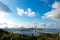 Istanbul view. Bosphorus Bridge and cityscape of Istanbul with cloudy sky