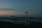 Istanbul view. Bosphorus Bridge at dusk. Noise included.