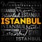 Istanbul wallpaper word cloud, travel concept