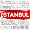 Istanbul wallpaper word cloud, travel concept background