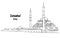 Istanbul Yeni Cami, New Mosque Sketch