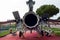 Istanbul, Yesilkoy - Turkey - 04.20.2023: F-16 Falcon Fighter Jet Plane, Supersonic jet Fighter and Bomber, Engine View,